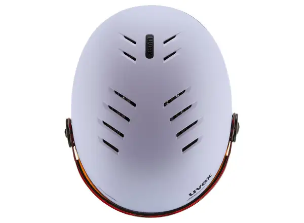 Uvex Rocket Jr Visor Skihelm cool lavender abstract matt