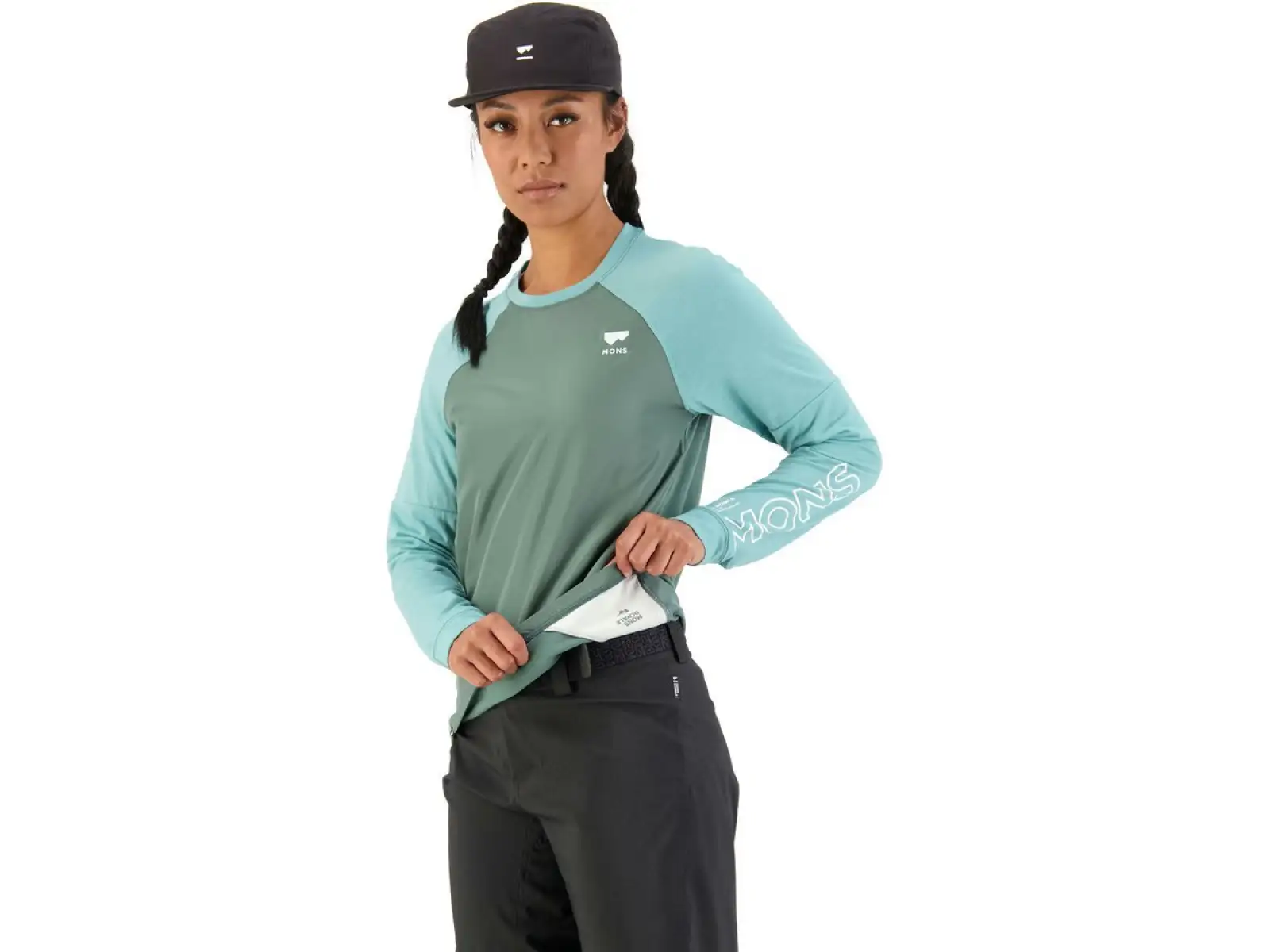 Mons Royale Tarn Merino Shift Wind Damen Langarmshirt salbei/verbrannter salbei