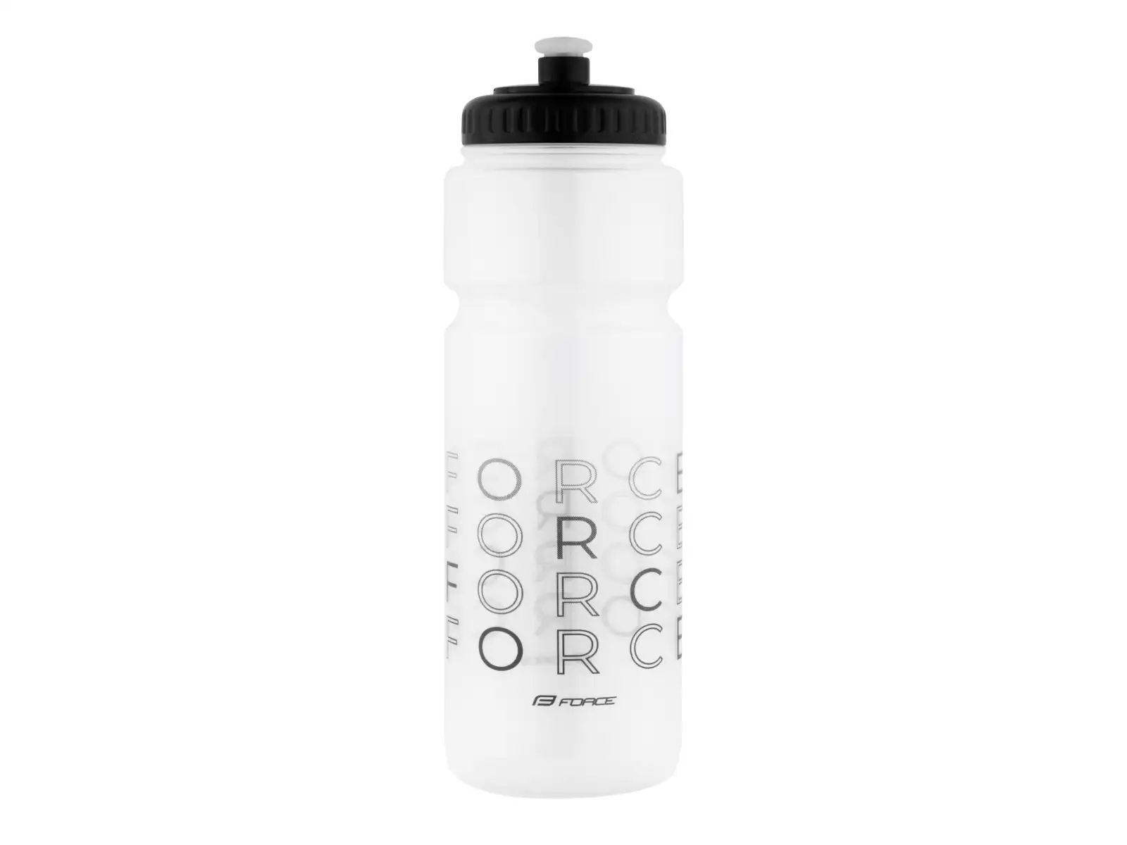 Force Enjoy Fahrradflasche 750 ml transparent/schwarz