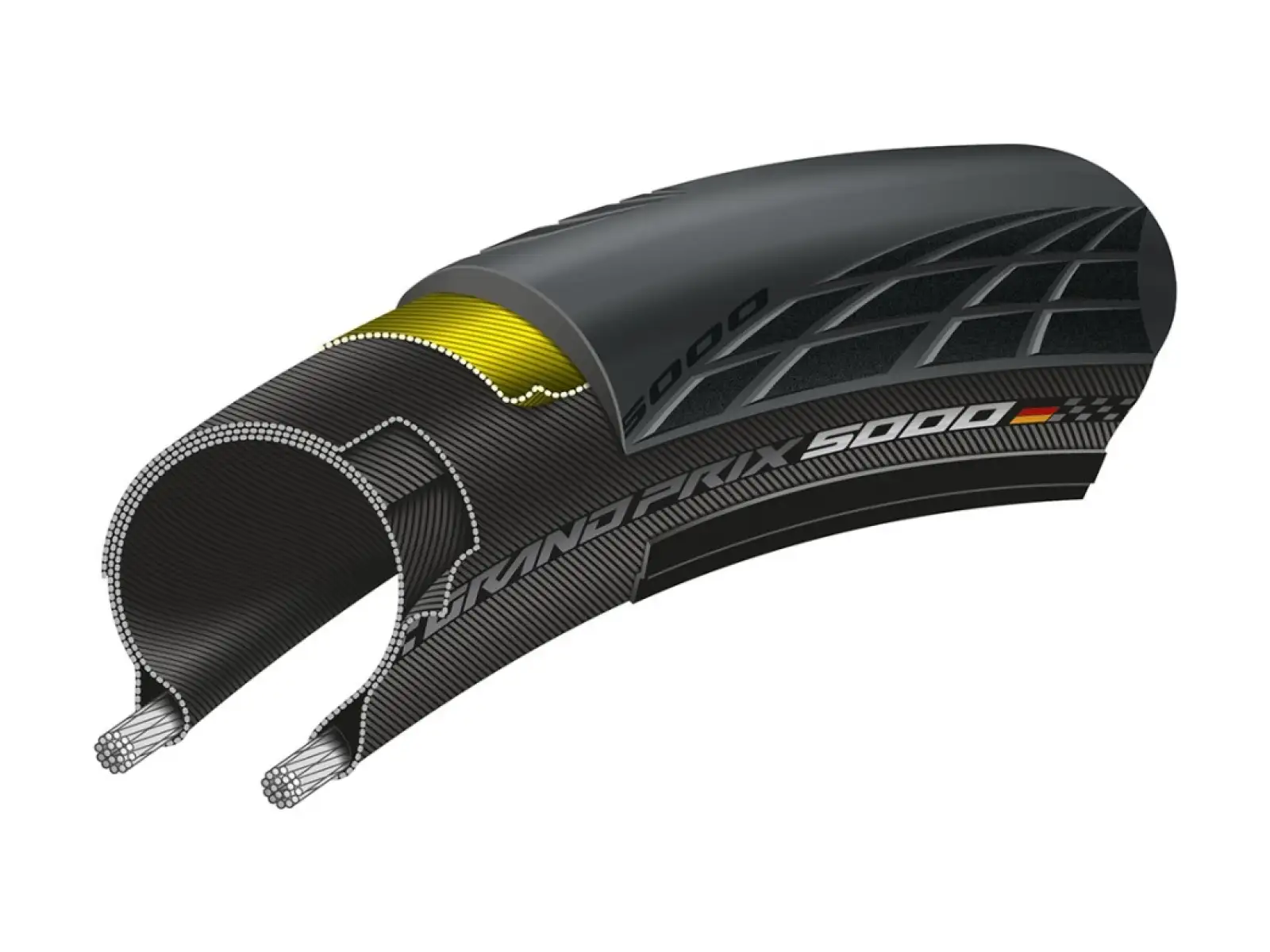 Continental GrandPrix 5000 27,5" Rennradreifen Kevlar Schwarz