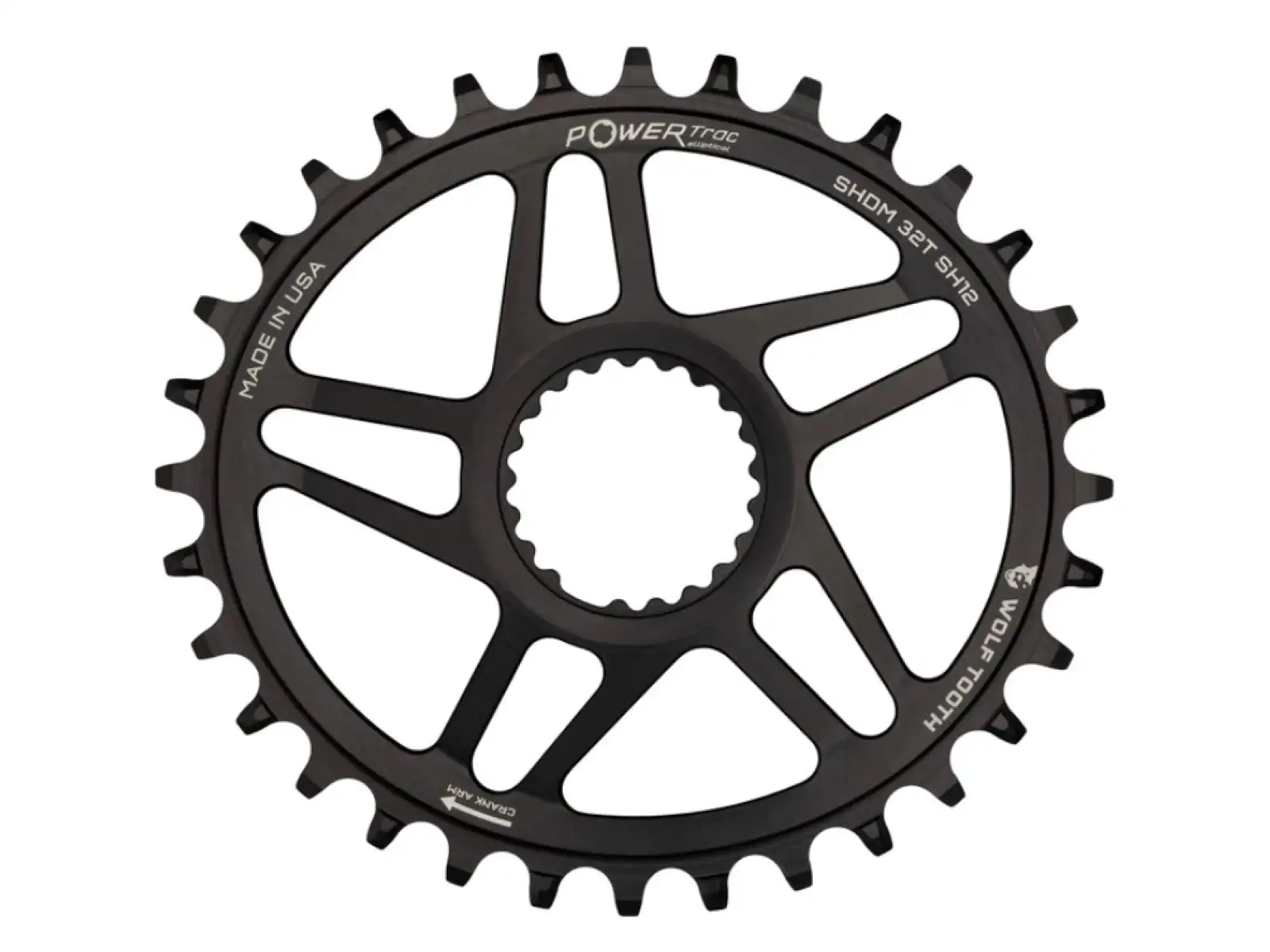 Wolf Tooth Elliptical ovaler Kettenblatt für Shimano Boost 12-Gang