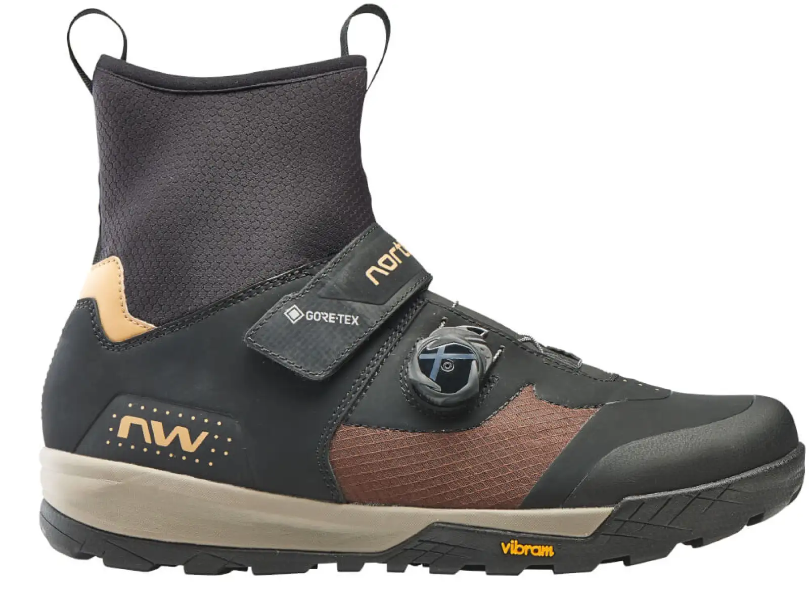 Northwave Kingrock Plus Gtx MTB Winter Herren Radschuhe Black/Brown Gr. 42 GEPRÜFT