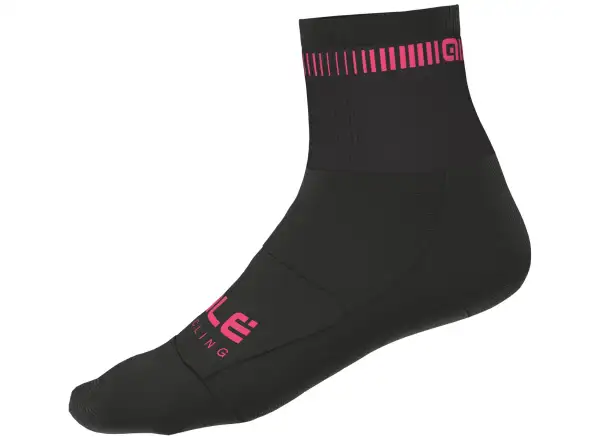 Alé Logo Q-Skin Socken Black/Fluo Pink