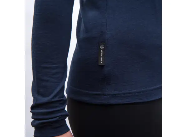 Sensor Merino Active Songbirds Damen Langarmshirt Deep Blue