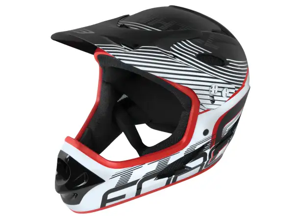 Force Tiger Downhill Helm Schwarz/Weiß