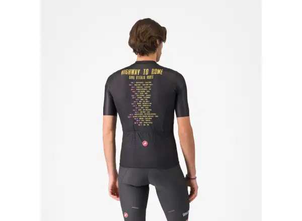 Castelli Giro Highway To Rome Herren-Trikot kurzarm Nero