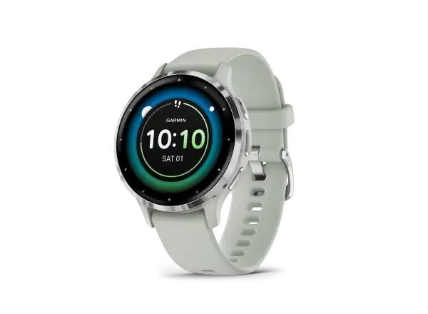 Garmin Venu 3S Smartwatch Silber/Salbeigrün