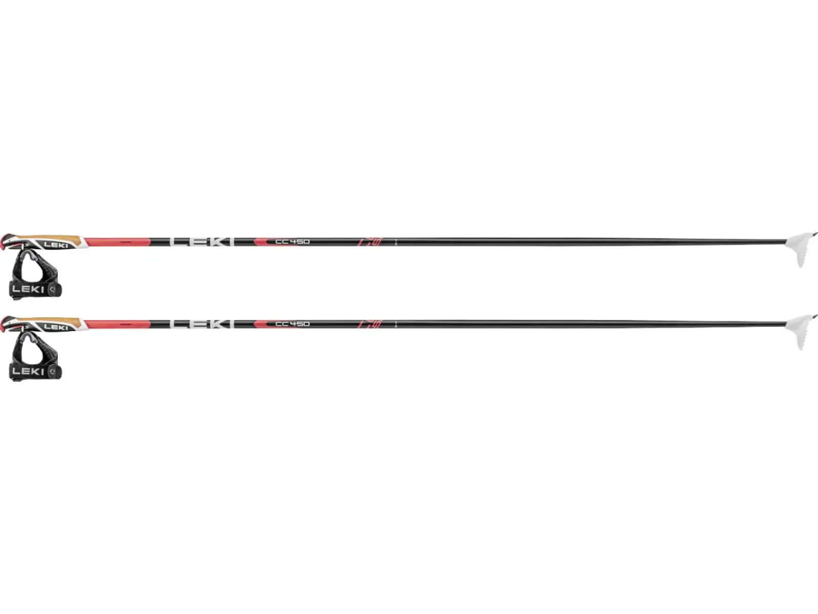 Leki CC 450 Langlaufstöcke schwarz-kirschrot-weiß