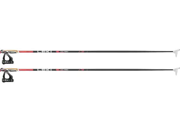 Leki CC 450 Langlaufstöcke schwarz-kirschrot-weiß