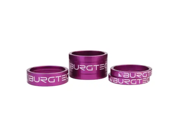 Burgtec Spacer Kit Set mit Vorbau-Unterlegscheiben 5/5/10/20 mm lila
