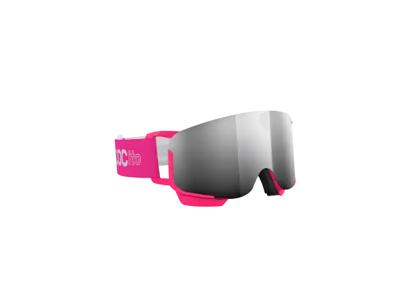 POC POCito Nexal Kinder-Skibrille Fluorescent Pink/Partly Sunny Silver