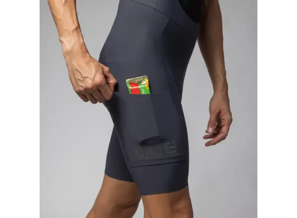 Alé R-EV1 GO Herren-Radhose mit Polster und Trägern Titanium