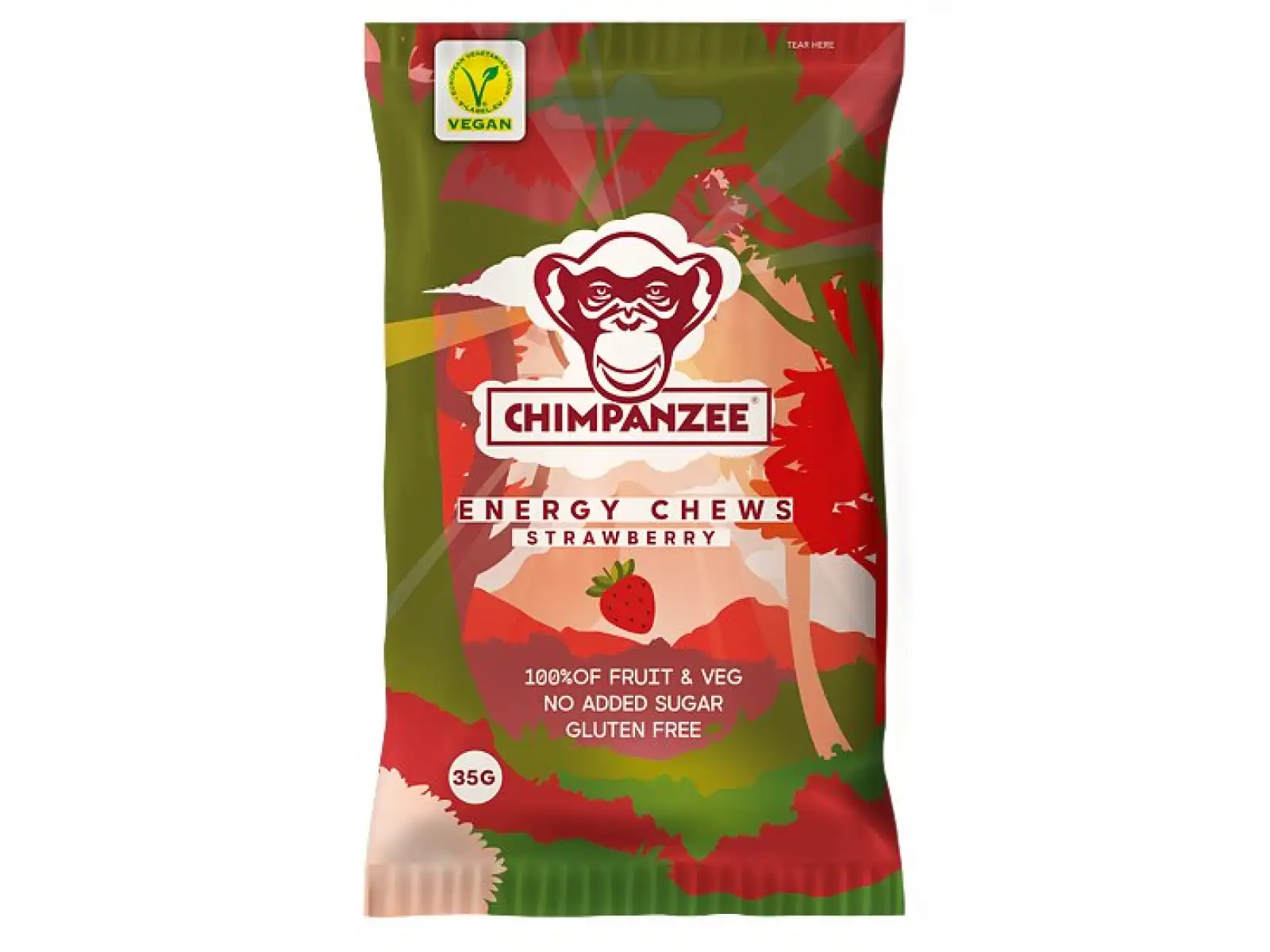 Schimpanse Energy Chews Gummibärchen Erdbeere 35 g