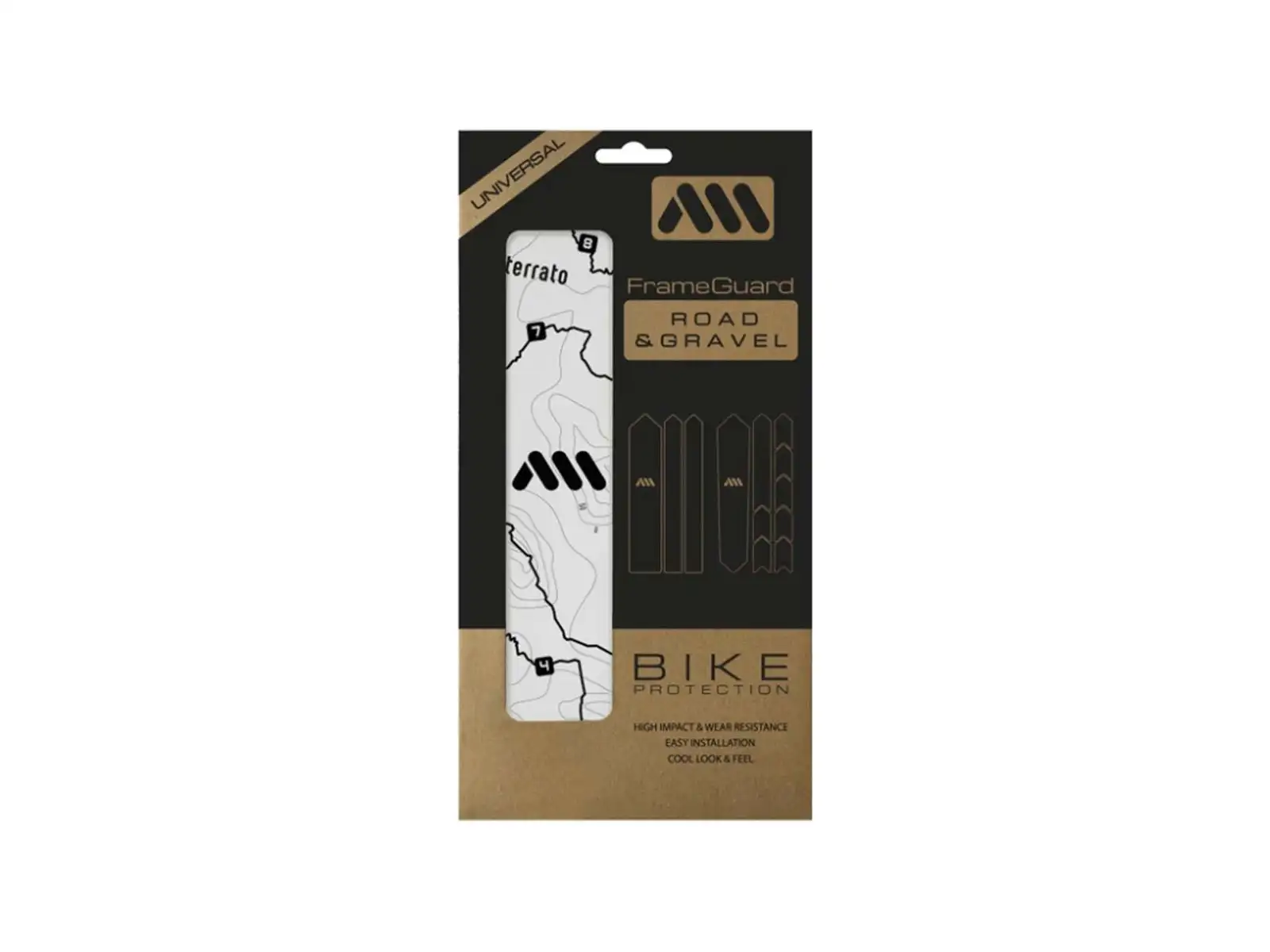 All Mountain Style Rahmen-Schutzaufkleber Gravel/Road Sterrato Black