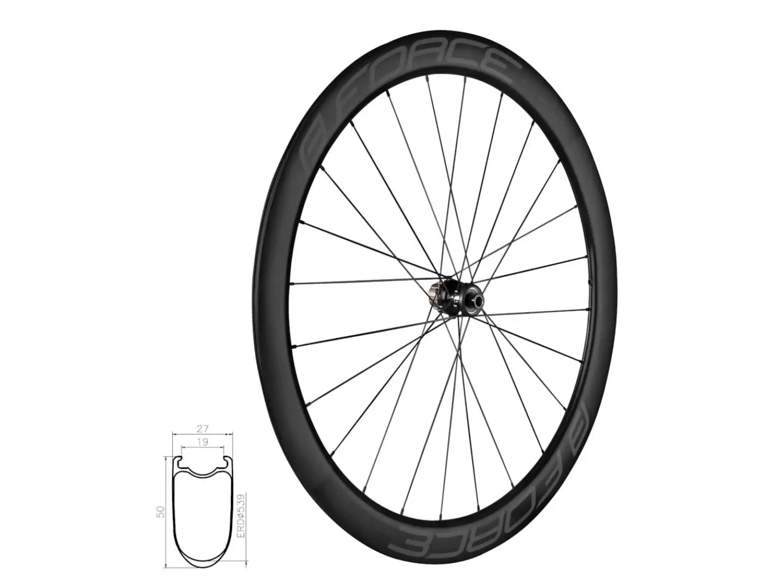 Force Team SP Carbon Disc Rennrad Hinterrad 12x142 mm 50 mm Freilauf Shimano HG11