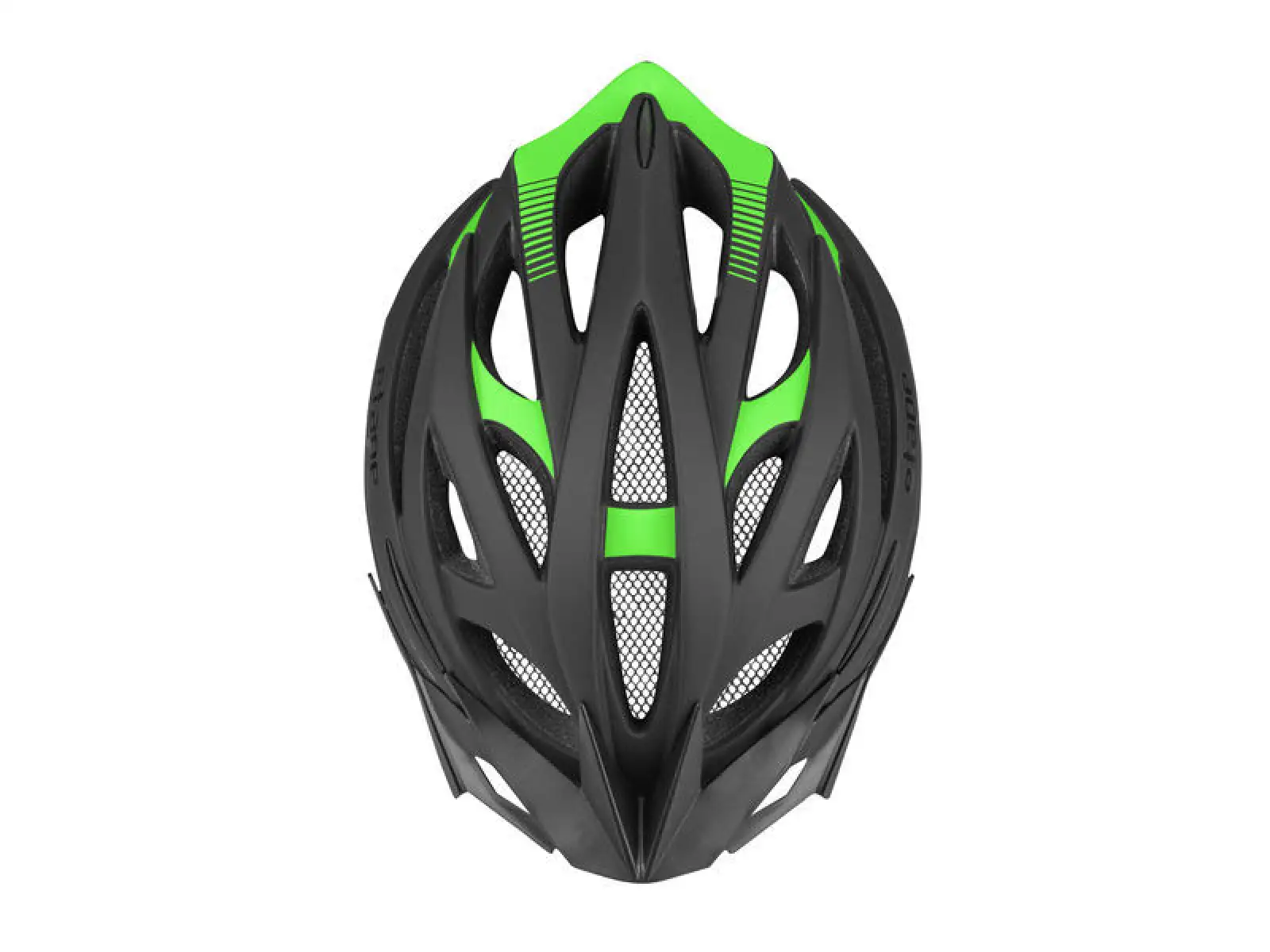 Etape Magnum Fahrradhelm schwarz/grün matt