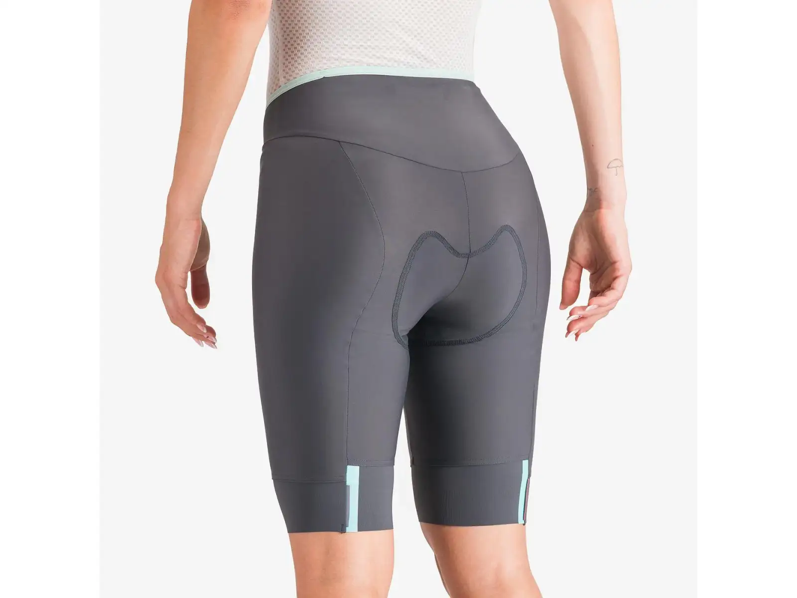 Castelli Prima 2 Damen-Shorts mit Sitzpolster Dark Gray/Pool Blue