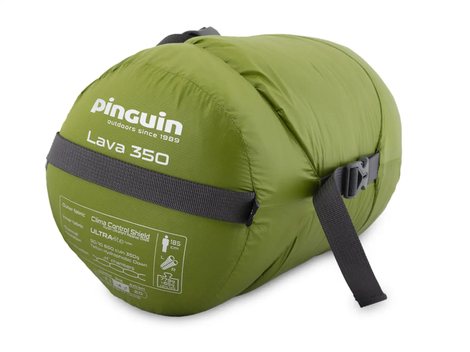 Pinguin Lava 350 Schlafsack 195 cm grün links