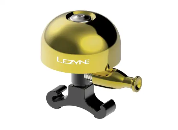Lezyne Classic Brass Bell Medium Glocke Gold-Schwarz