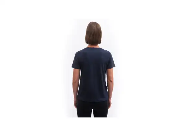 Sensor Merino Blend Moon Damen T-Shirt Kurzarm Deep Blue