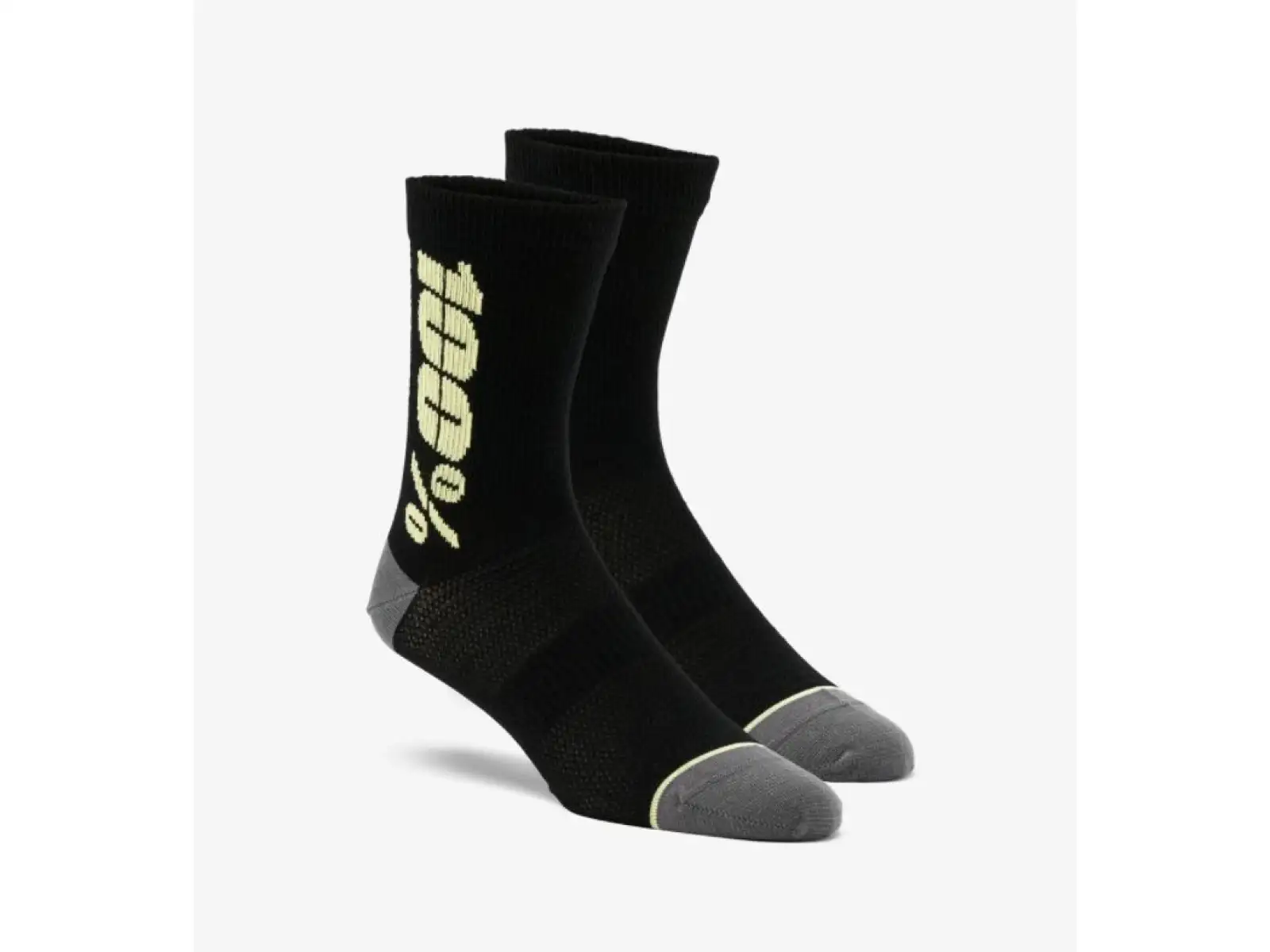 100% Rythym Merino MTB Socken Schwarz/Gelb