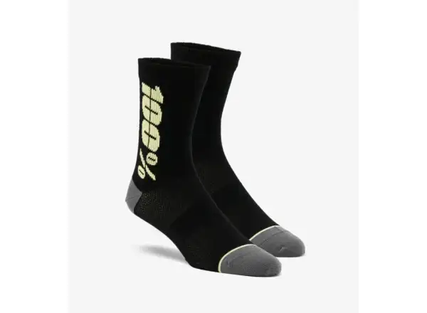 100% Rythym Merino MTB Socken Schwarz/Gelb