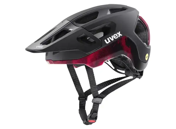 Uvex React Mips Helm Black/Ruby Red Matt