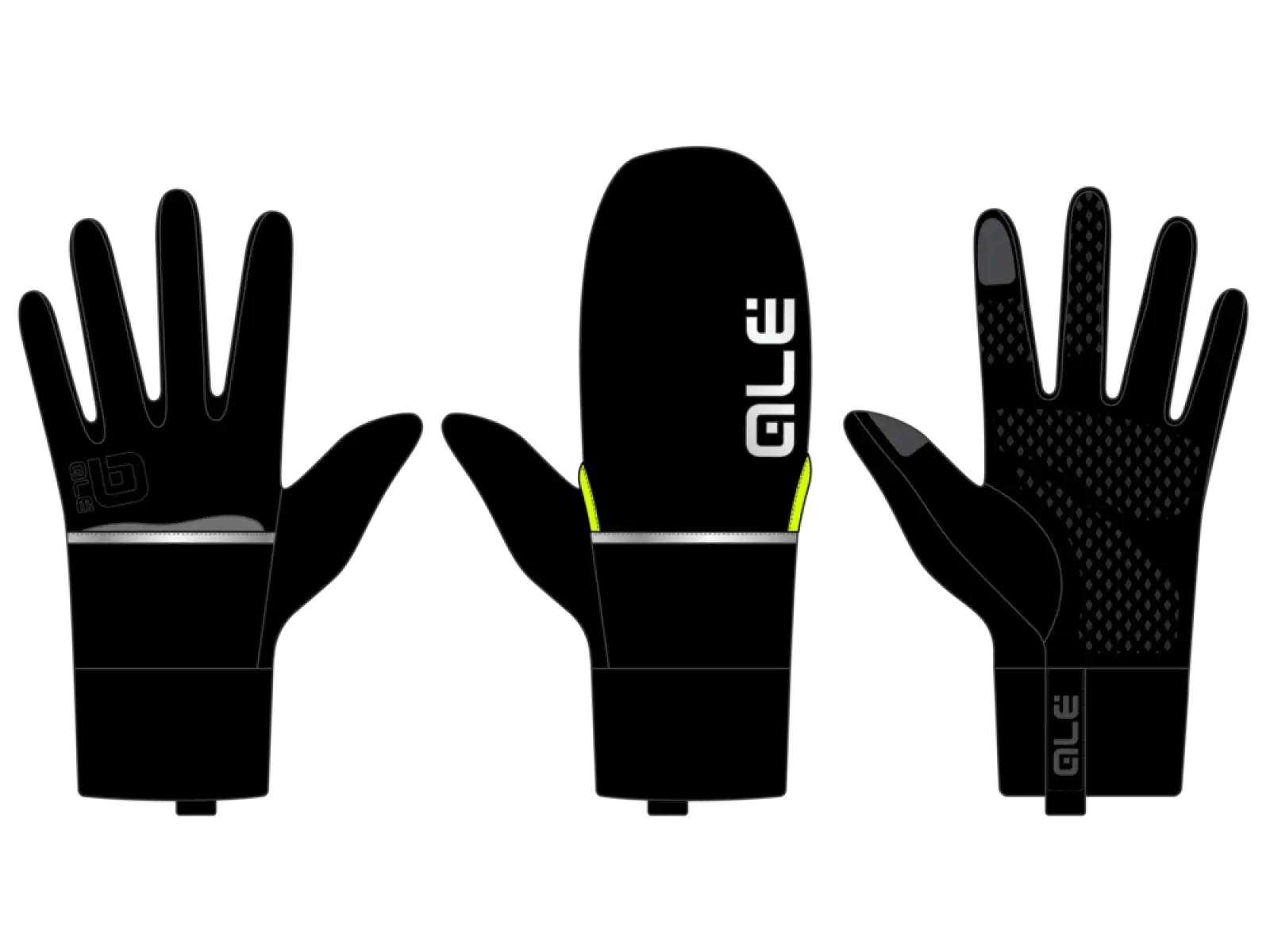 Alé Accessori Scirocco Radhandschuhe in Schwarz