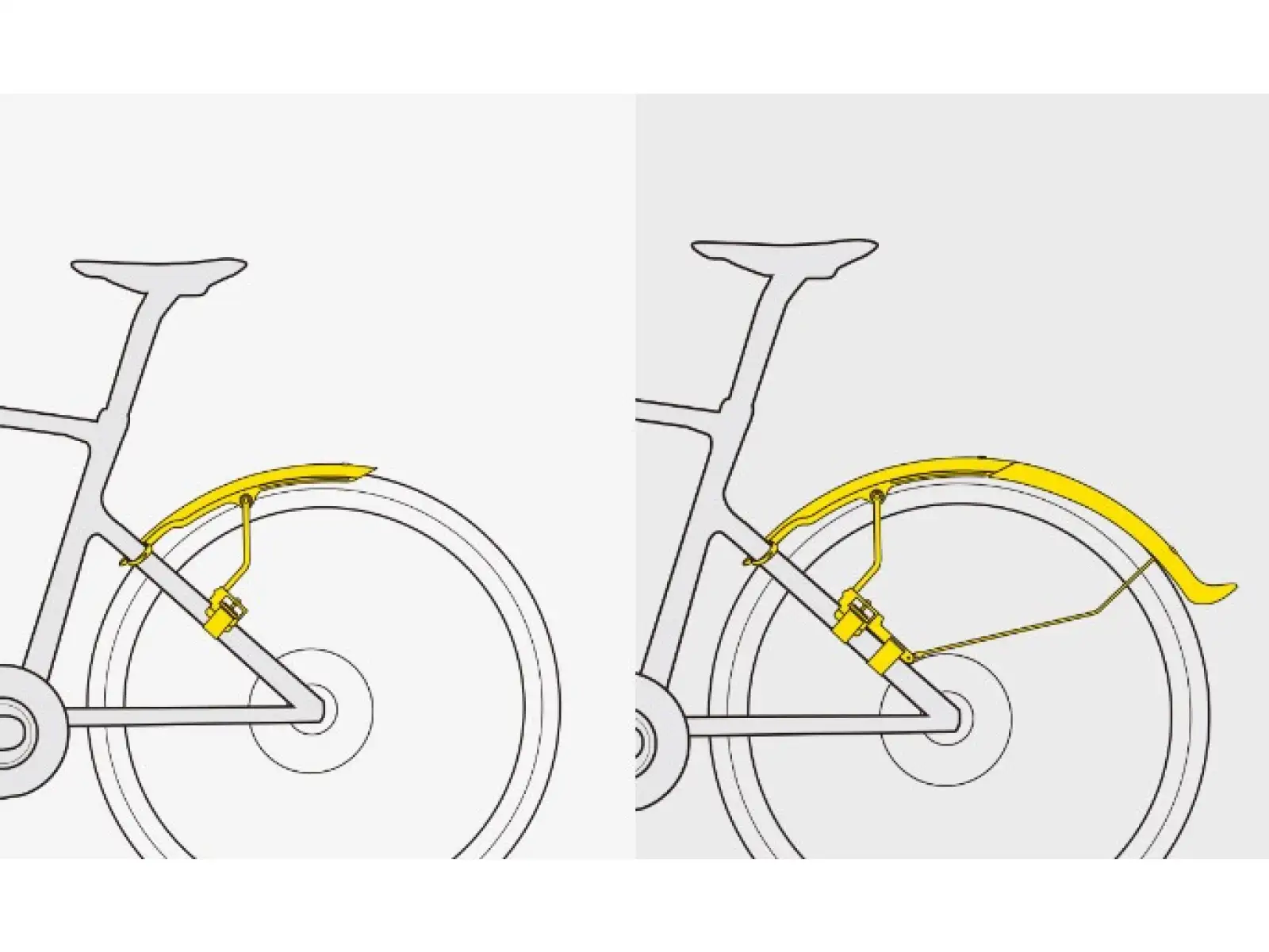 Topeak TetraFender G2 hinterer Schutzblech mit reflektierendem Aufkleber