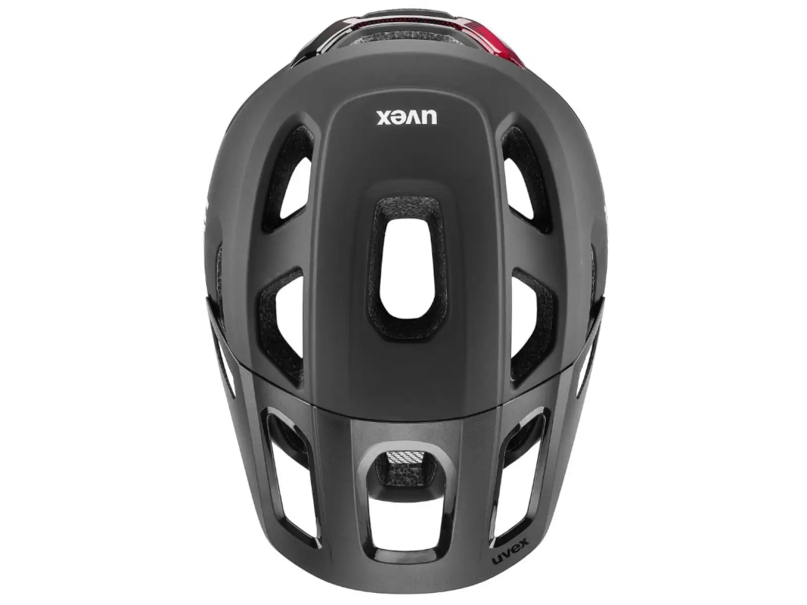 Uvex React MIPS MTB Helm Black/Ruby Red Matt
