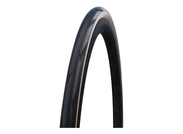 Schwalbe Pro One Super Race V-Guard Straßenreifen aus Kevlar, schwarz/braun.