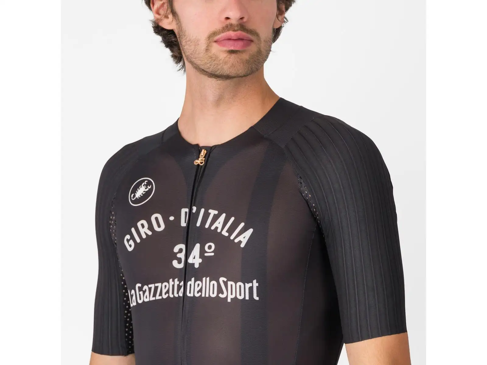 Castelli Giro Vintage Maglia Nera 34 Herren Trikot Kurzarm Nero