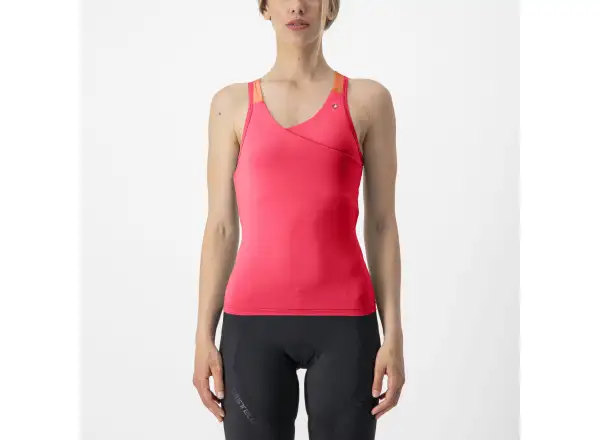 Castelli Solaris Damen ärmelloses Trikot hibiscus/soft orange