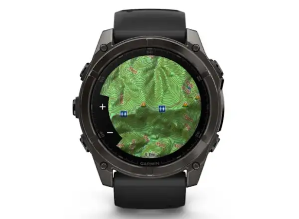 Garmin fenix 8 - 51 mm AMOLED Sapphire Smartwatch Carbon DLC Titanium Schwarz/Grau
