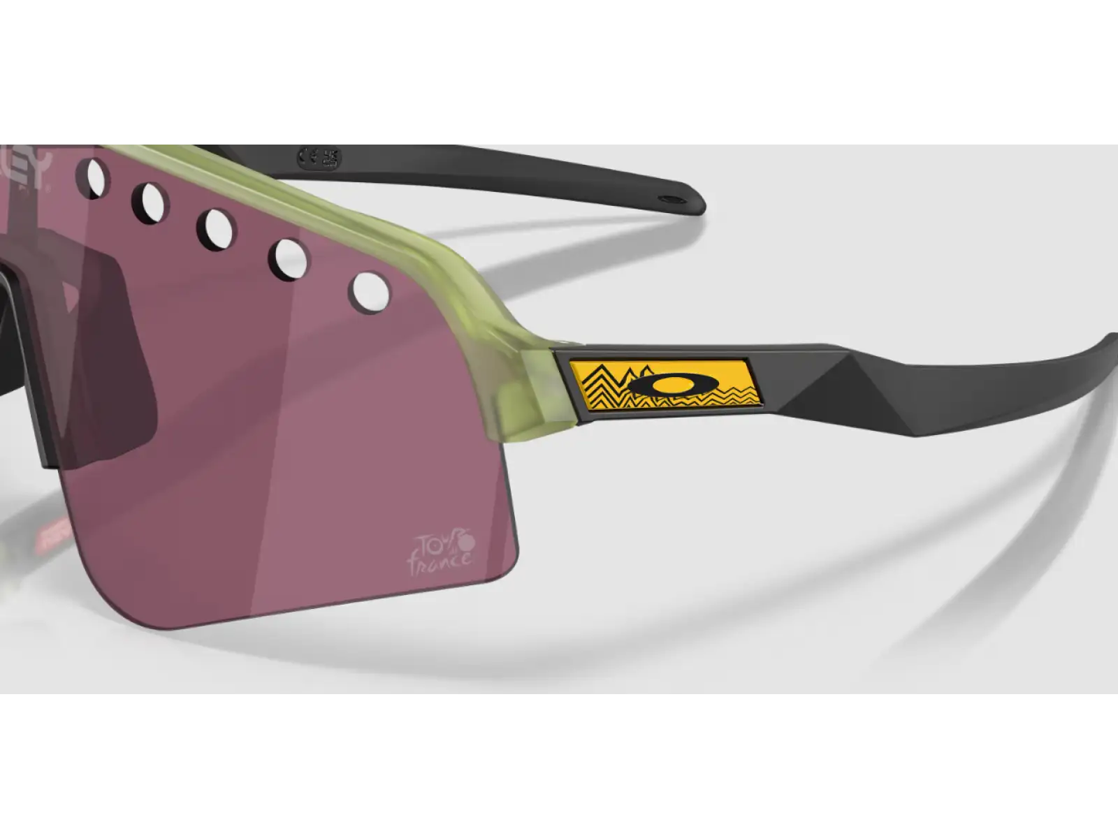 Oakley Sutro Lite Sweep Brille Tour De France Matte Transparent Fern/Prizm Road Black