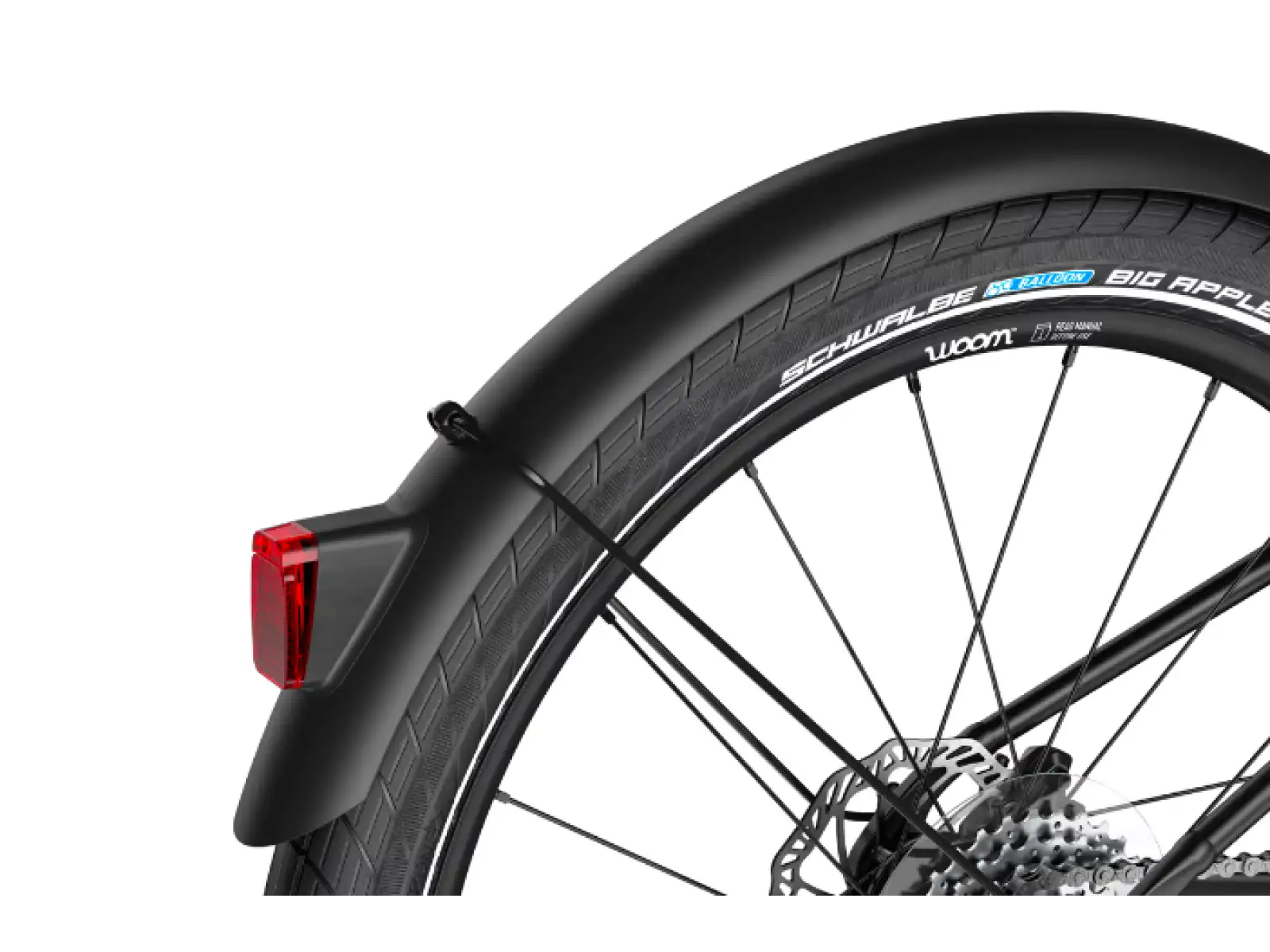 Woom 4 JETZT Kinderfahrrad 16" Moosgrün/Formula Rot