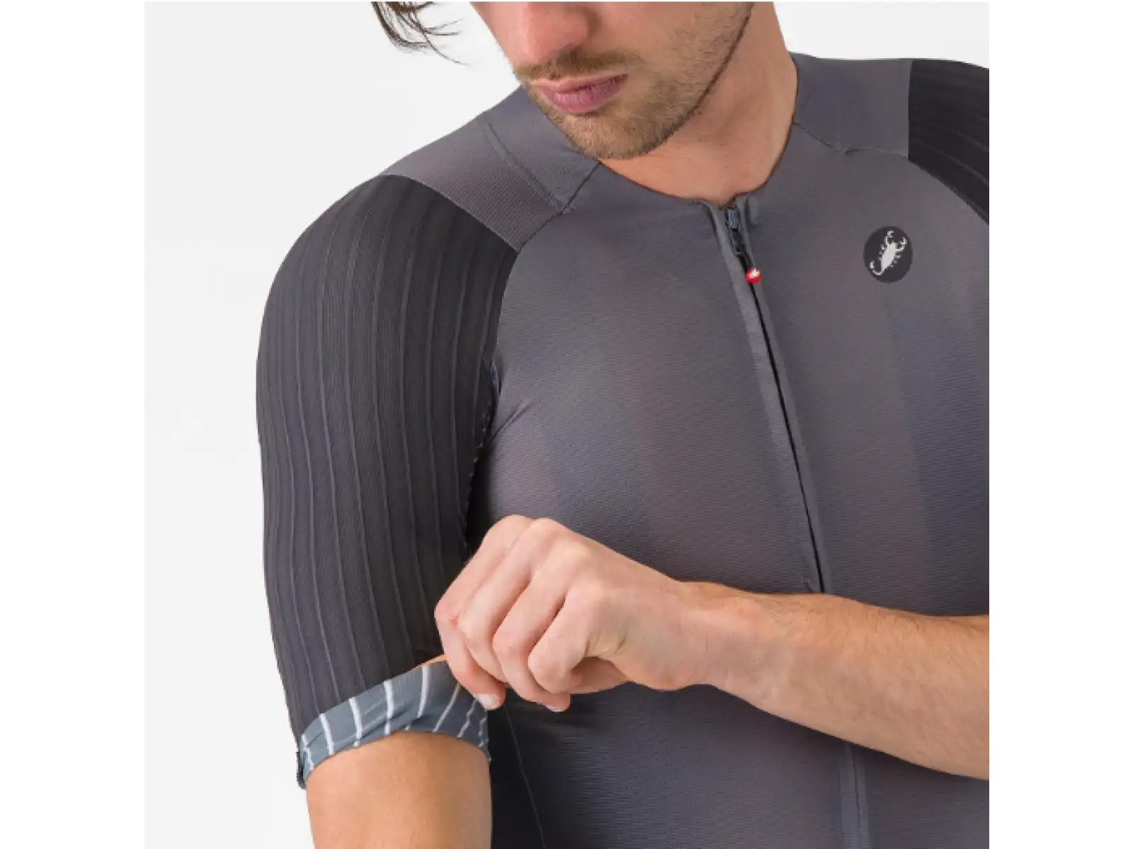 Castelli Aero Race 8S Herren-Trikot Kurzarm Smoky Gray