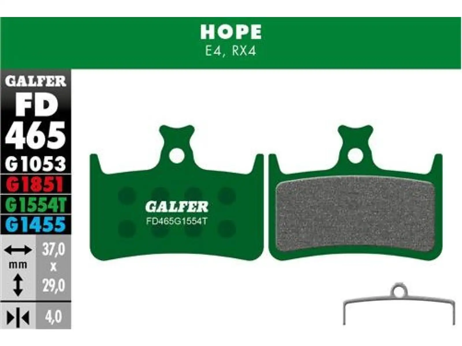 Galfer FD465 Pro G1554T Bremsbeläge für Hope.