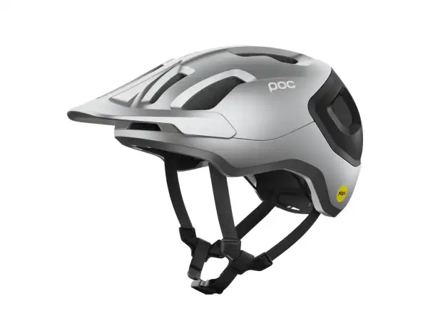POC Axion Race MIPS Helm Uranium Black/Argentite Silver Matt