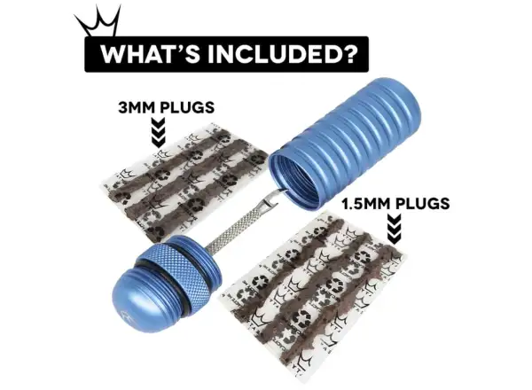 Peatys Holeshot Reparaturset für Tubeless-Reifen in Schwarz.