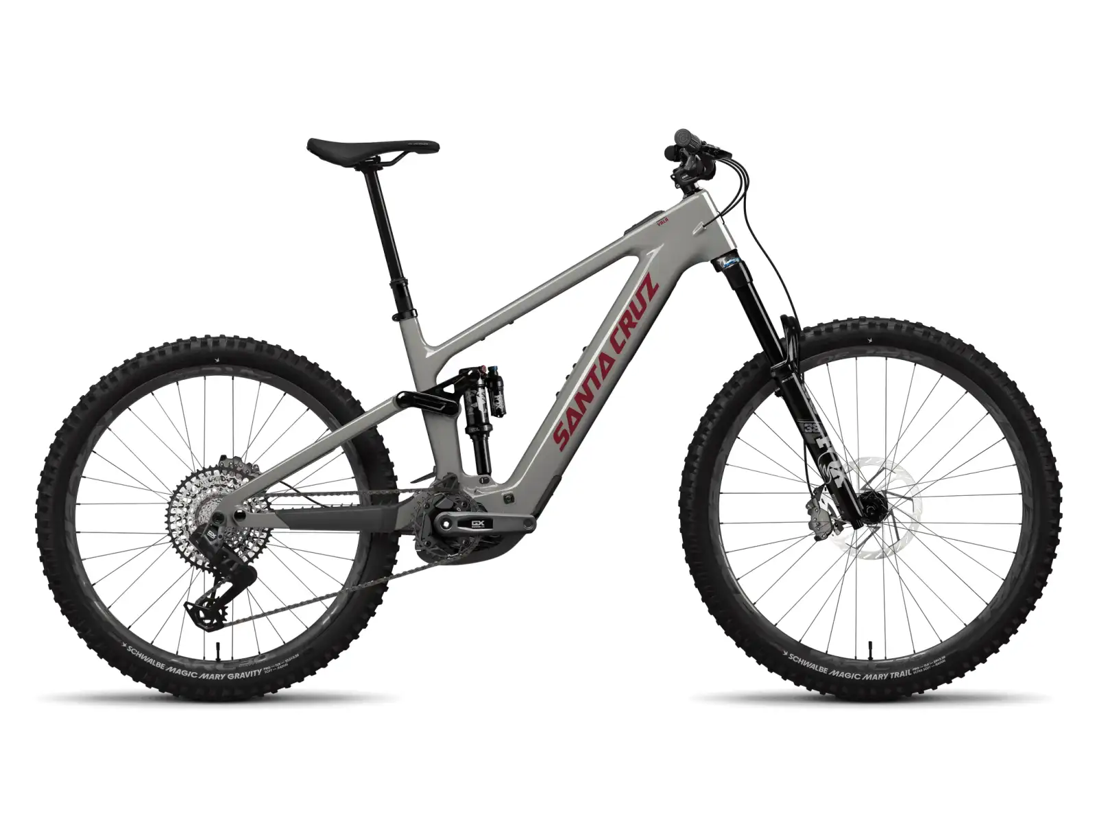 Santa Cruz Vala 1 C MX R-Kit CH Vollgefedertes E-Bike Gloss Grey