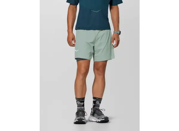 Salewa Pedroc Durastretch 2in1 Herren Shorts Willow Green
