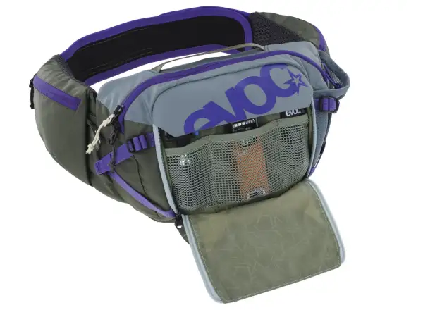 Evoc Hip Pack Pro 3 l + pint Tasche 1,5 l Steel/Violet/Dark Olive