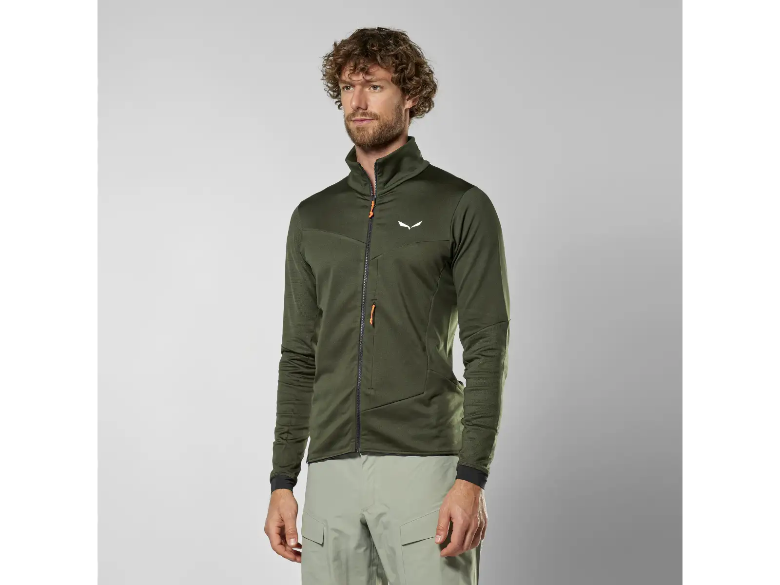 Salewa Sella Crevasse Herren-Fleece Dark Olive