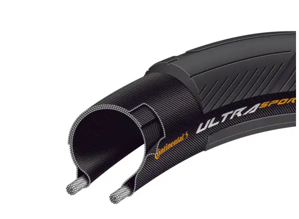 Continental Ultra Sport 3 E-25 Rennradreifen Kevlar - Schwarz/Braun