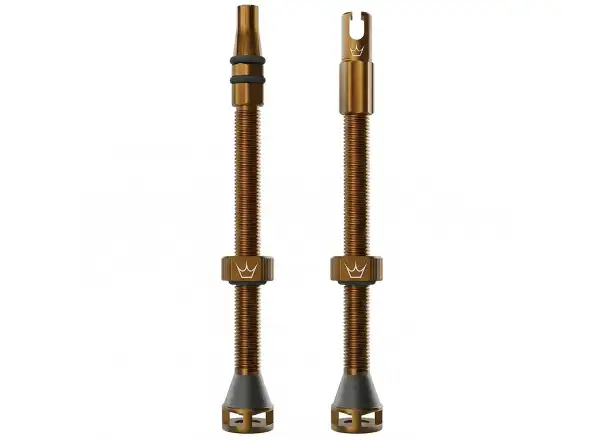 Peatys Holeshot Fast Flow Tubeless-Ventile 80 mm Bourbon