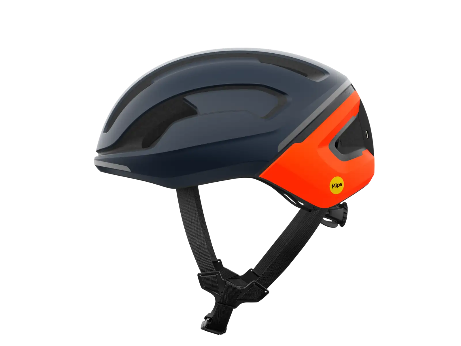 POC Omne Beacon MIPS Rennradhelm Apatite Navy Matt/Fluorescent Orange Matt