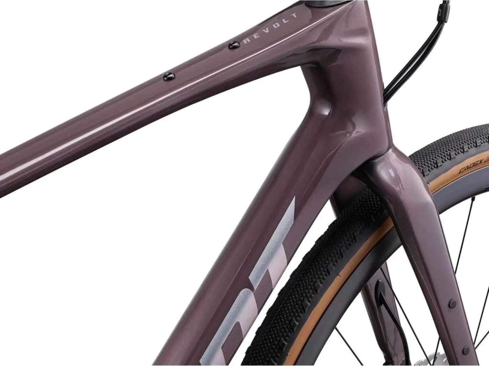 Giant Revolt Advanced 0 Gravel-Bike in Holzkohlen-Pflaume
