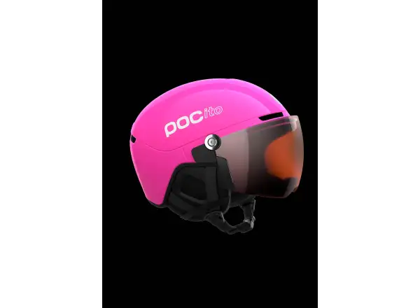 POC POCito Obex Visor Kinder-Skihelm Fluorescent Pink