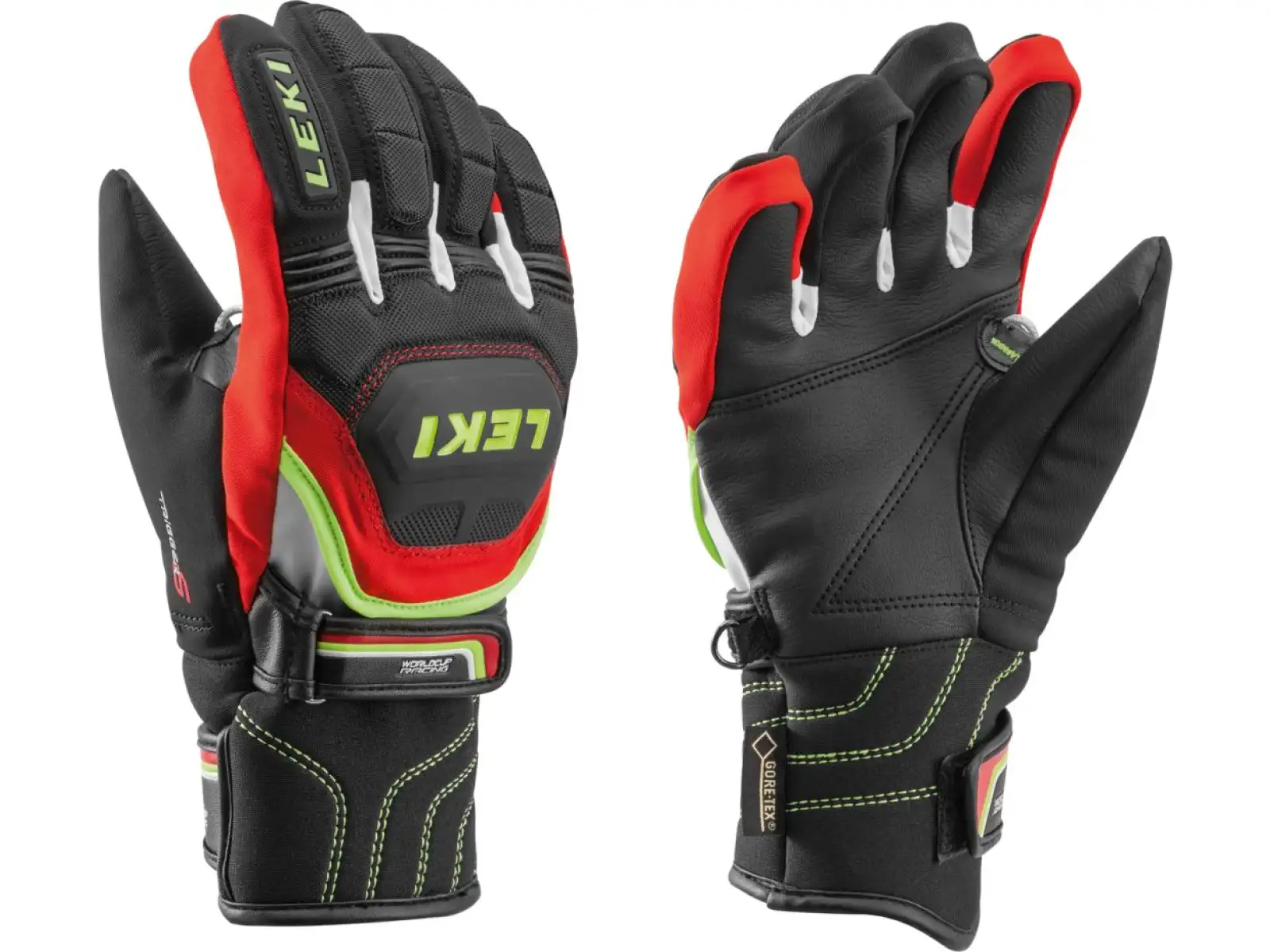 Leki Worldcup Race Coach Flex S GTX Junior Kinder Skihandschuhe black/red